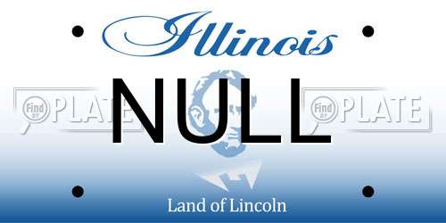 NULL Illinois License Plate