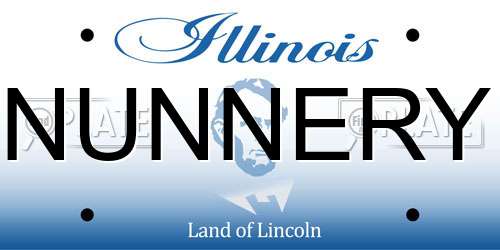 NUNNERY Illinois License Plate
