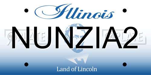 NUNZIA2 Illinois License Plate