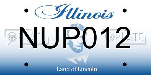 NUP012 Illinois License Plate