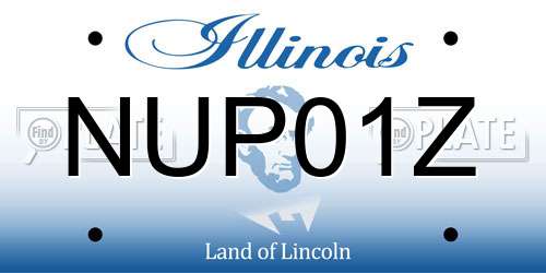 NUP01Z Illinois License Plate