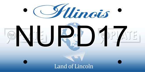 NUPD17 Illinois License Plate