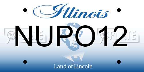 NUPO12 Illinois License Plate
