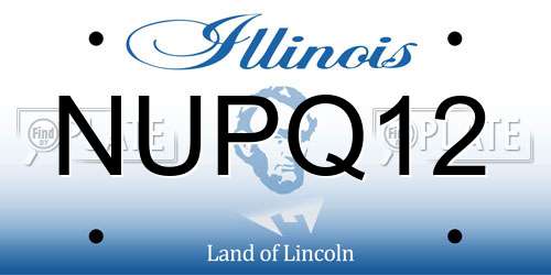 NUPQ12 Illinois License Plate