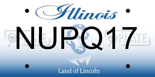 NUPQ17 Illinois License Plate