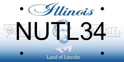 NUTL34 Illinois License Plate
