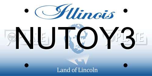 NUTOY3 Illinois License Plate