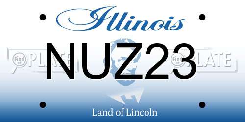 NUZ23 Illinois License Plate