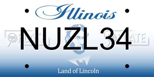 NUZL34 Illinois License Plate