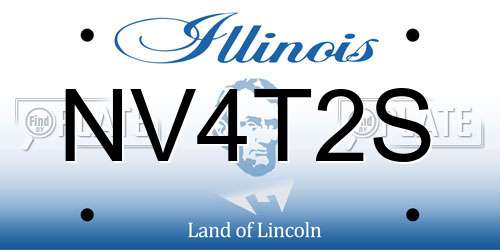 NV4T2S Illinois License Plate