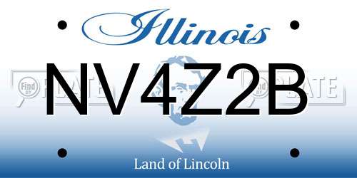 NV4Z2B Illinois License Plate