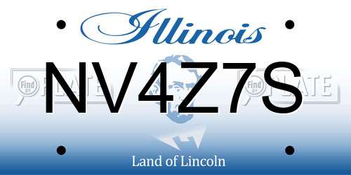 NV4Z7S Illinois License Plate