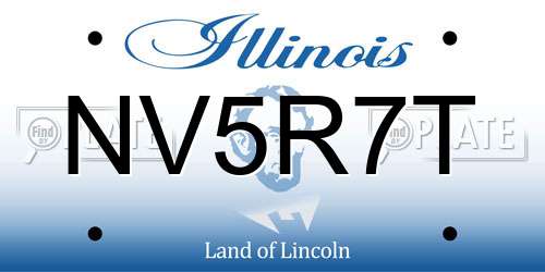 NV5R7T Illinois License Plate
