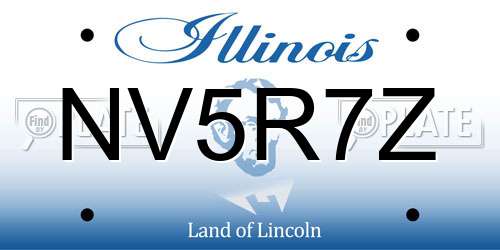NV5R7Z Illinois License Plate