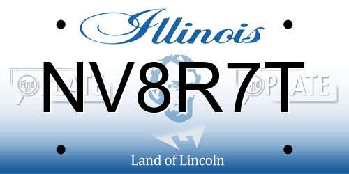 NV8R7T Illinois License Plate