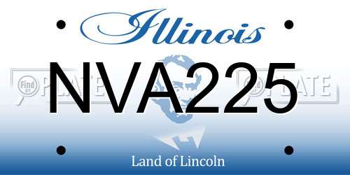NVA225 Illinois License Plate