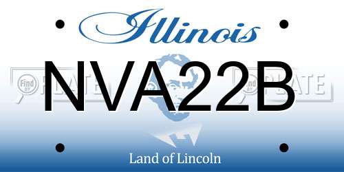NVA22B Illinois License Plate