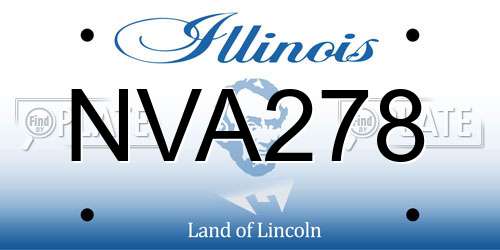 NVA278 Illinois License Plate
