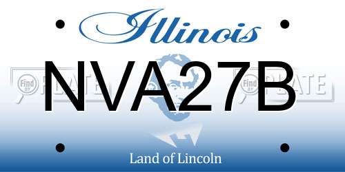 NVA27B Illinois License Plate