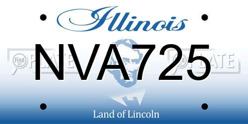NVA725 Illinois License Plate