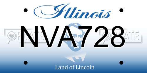NVA728 Illinois License Plate