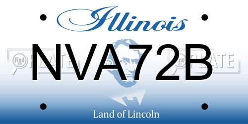 NVA72B Illinois License Plate