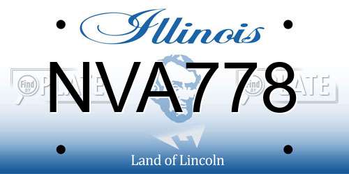 NVA778 Illinois License Plate