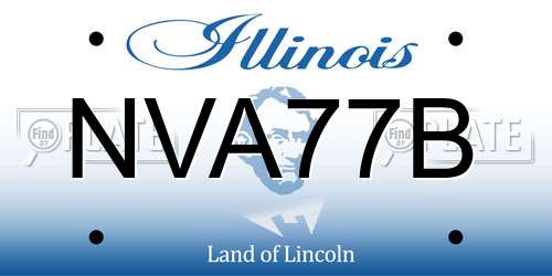 NVA77B Illinois License Plate