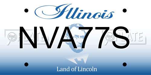 NVA77S Illinois License Plate