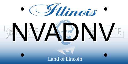 NVADNV Illinois License Plate