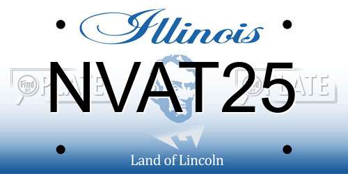 NVAT25 Illinois License Plate
