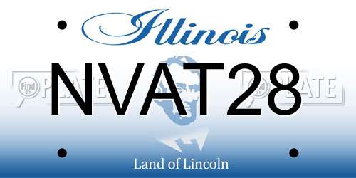 NVAT28 Illinois License Plate