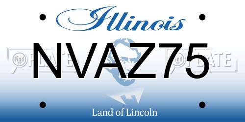 NVAZ75 Illinois License Plate
