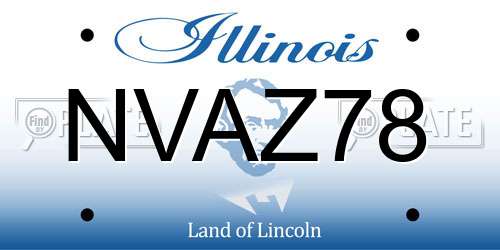 NVAZ78 Illinois License Plate