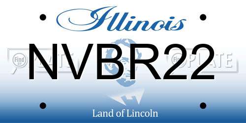 NVBR22 Illinois License Plate