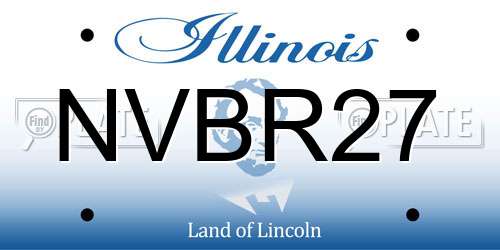 NVBR27 Illinois License Plate