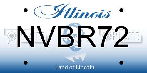NVBR72 Illinois License Plate