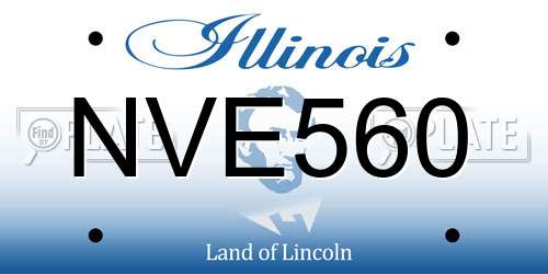 NVE560 Illinois License Plate