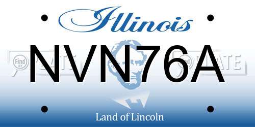 NVN76A Illinois License Plate