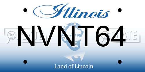 NVNT64 Illinois License Plate