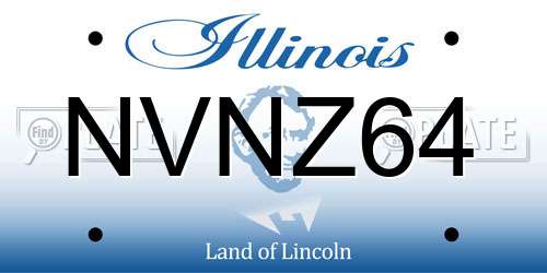 NVNZ64 Illinois License Plate