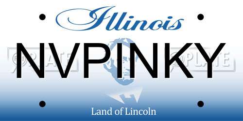 NVPINKY Illinois License Plate