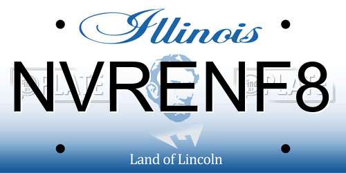NVRENF8 Illinois License Plate