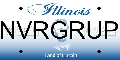 NVRGRUP Illinois License Plate