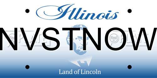 NVSTNOW Illinois License Plate