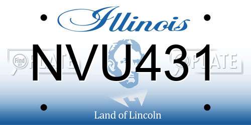 NVU431 Illinois License Plate