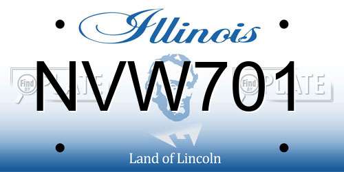 NVW701 Illinois License Plate