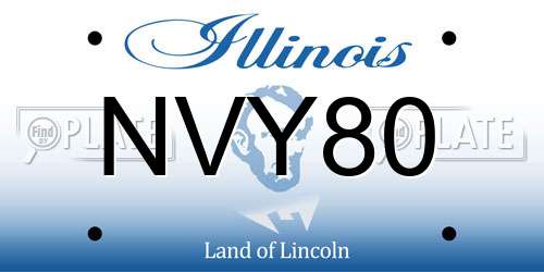 NVY80 Illinois License Plate