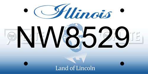 NW8529 Illinois License Plate