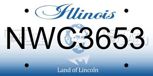 NWC3653 Illinois License Plate